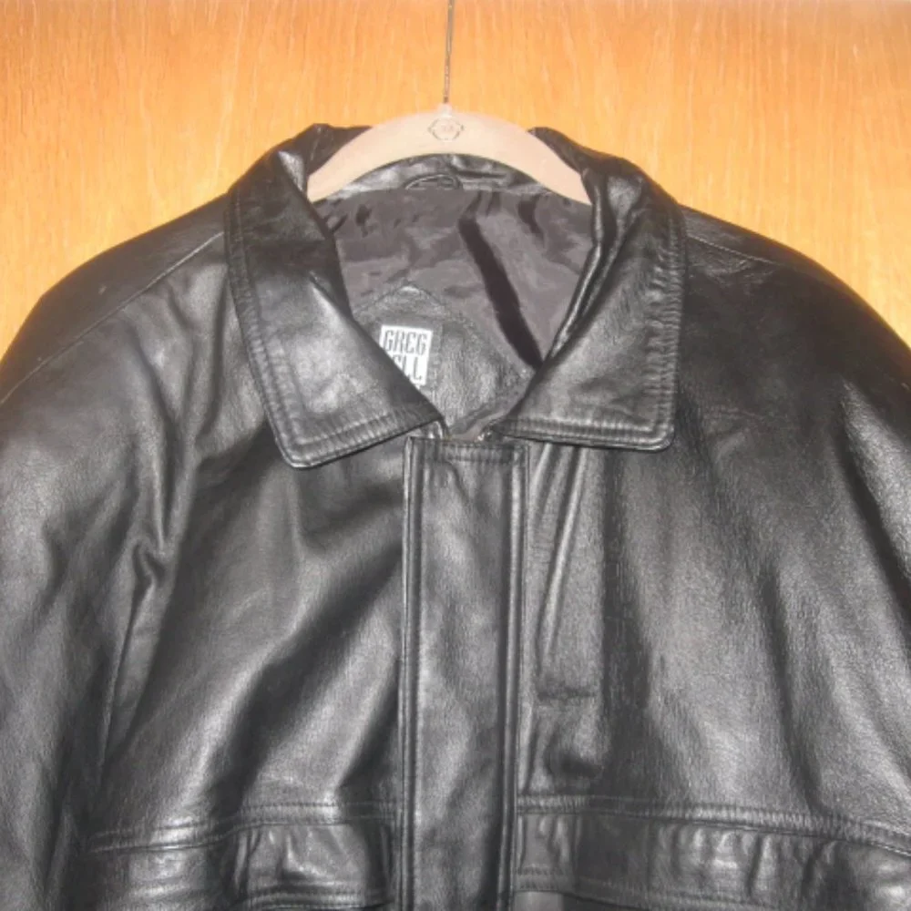 Greg Bell Black Leather Coat